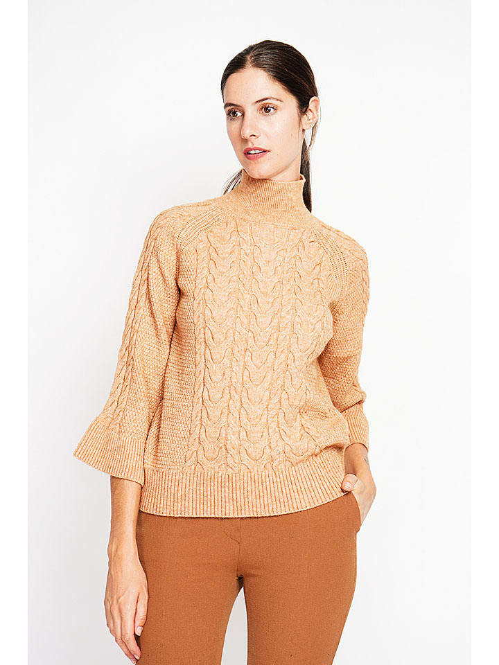 Sweter w kolorze jasnobrązowym