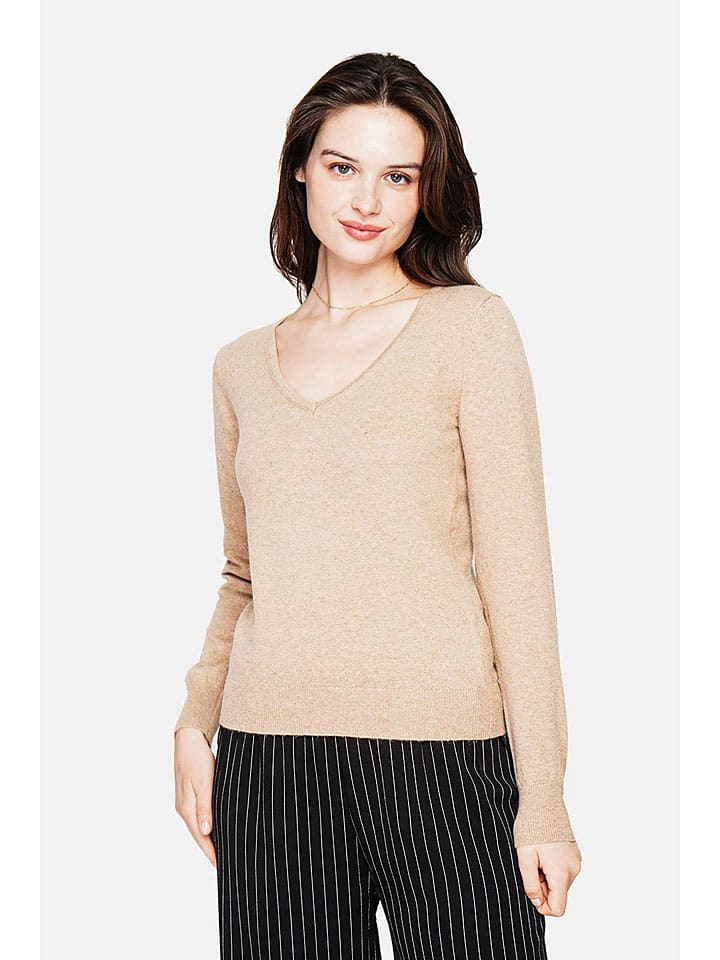 Sweter w kolorze jasnobrązowym