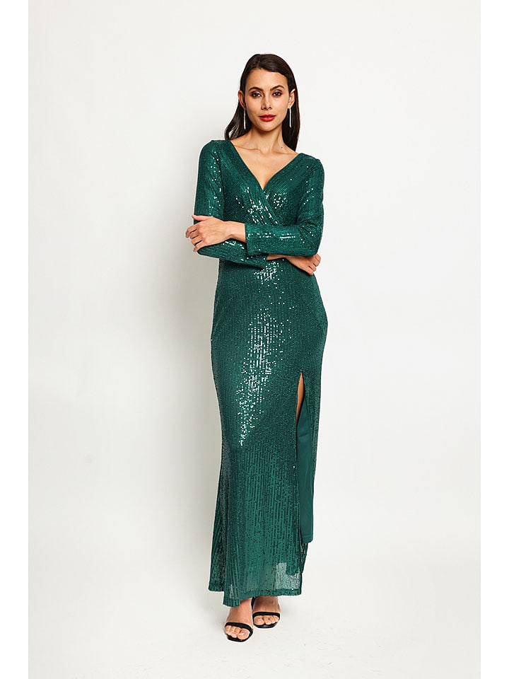 Paillettenkleid in Grün