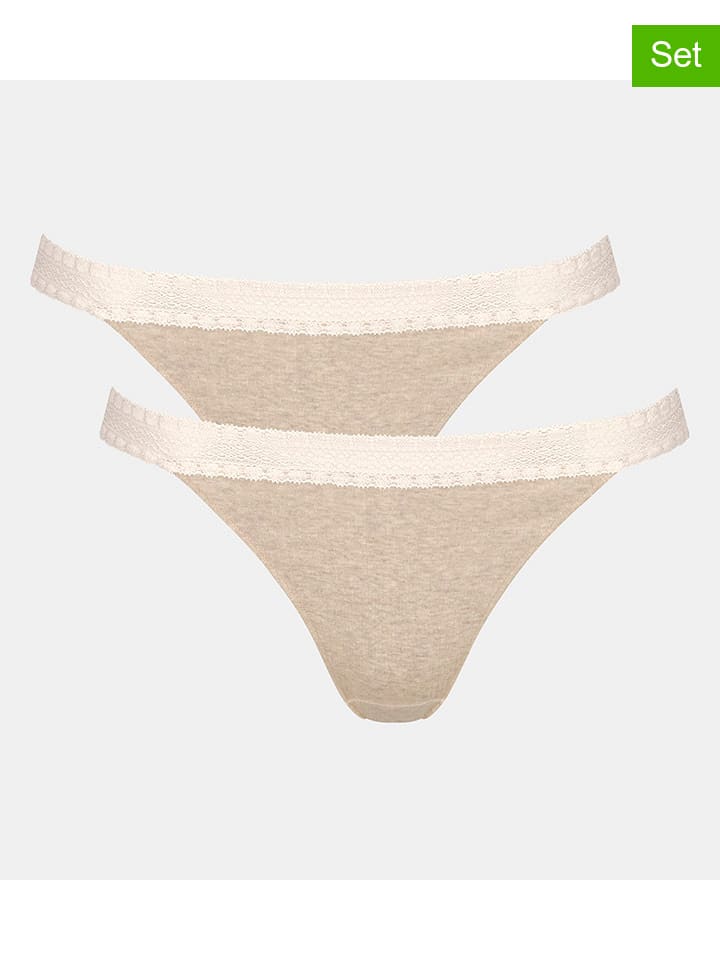 2er-Set: Strings in Beige