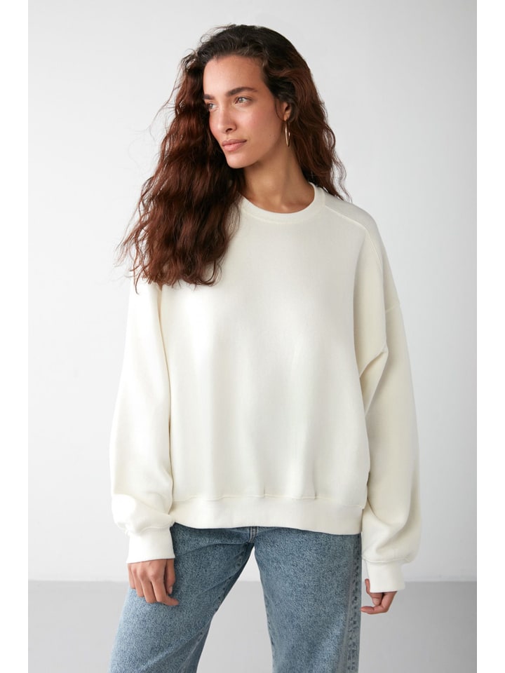 Sweatshirt in Creme