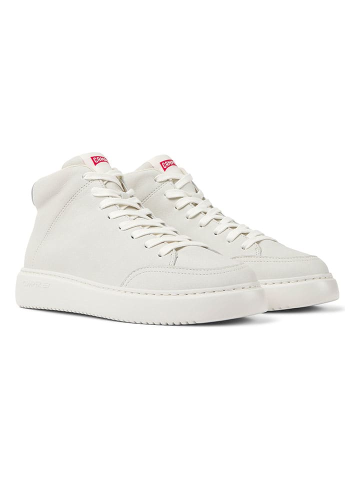 Leder-Sneakers in Creme