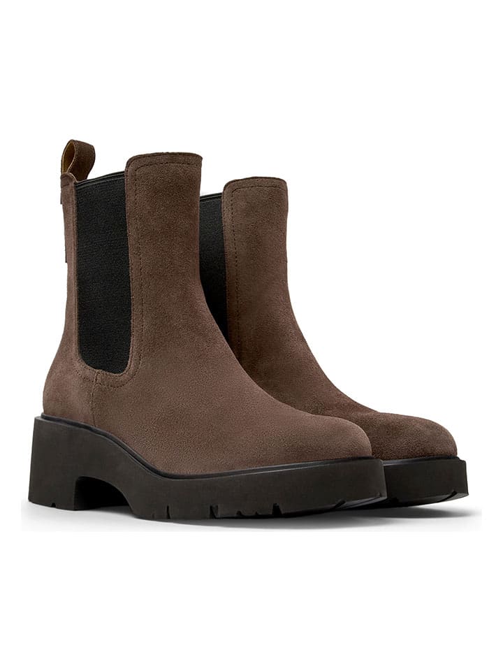 Leder-Chelsea-Boots in Braun