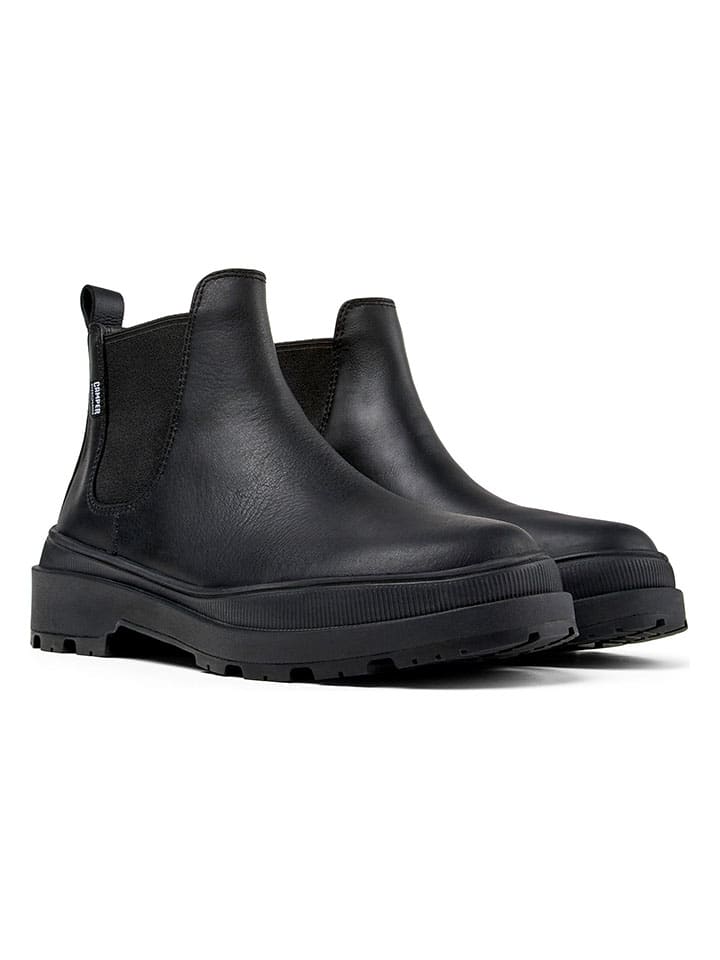 Leren chelseaboots zwart