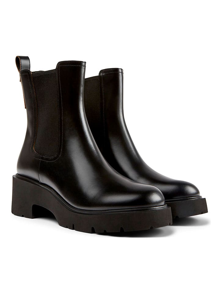 Leren chelseaboots zwart