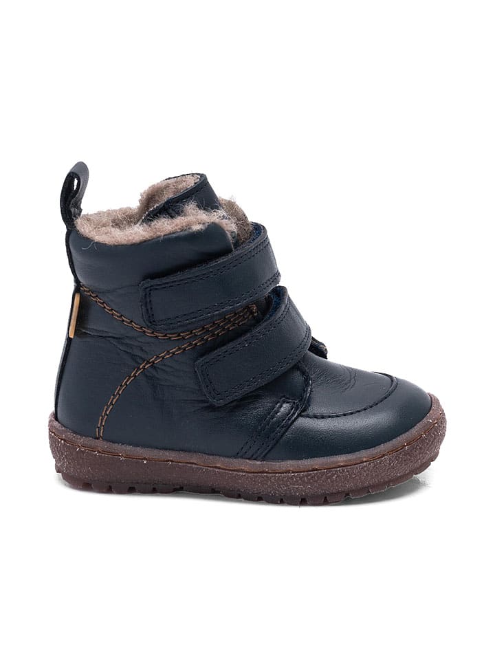 Leren boots "Storm" donkerblauw