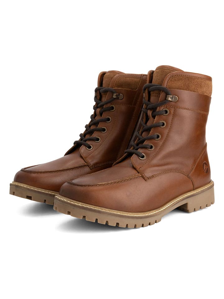 Leder-Boots in Hellbraun