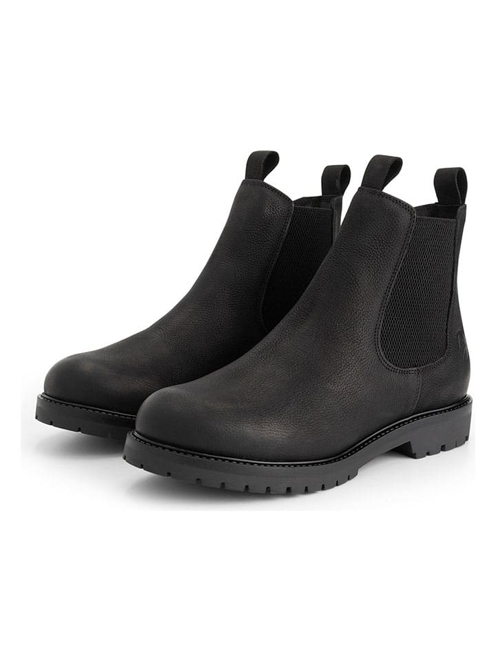 Leren chelseaboots zwart
