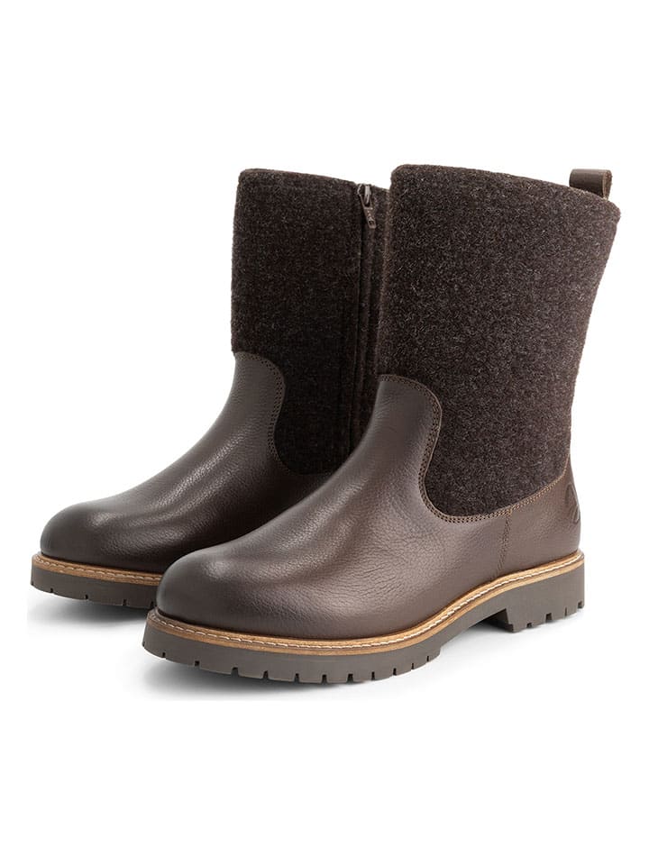 Leder-Boots in Braun