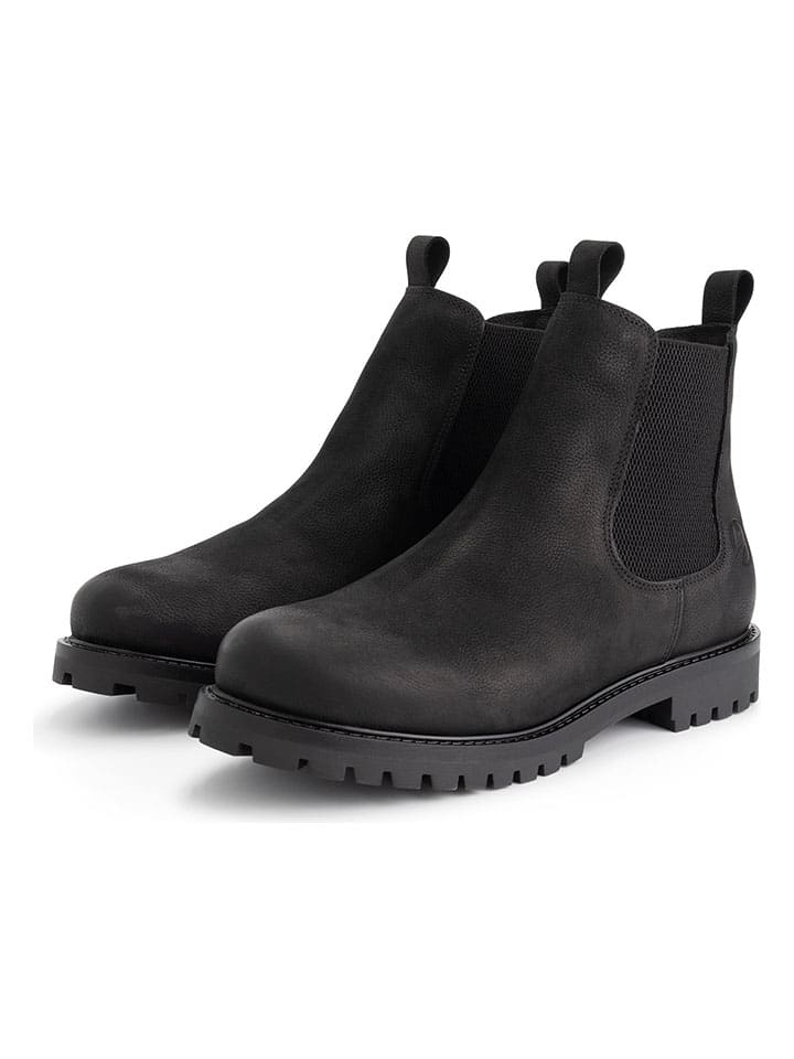 Leren chelseaboots zwart
