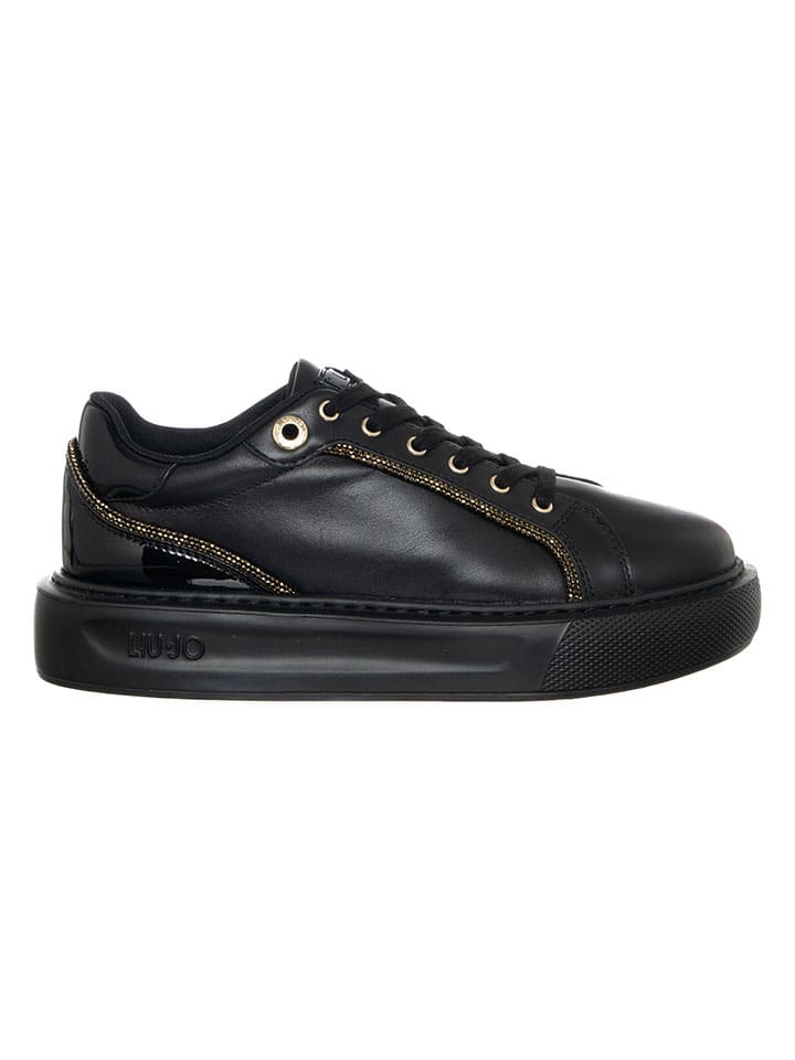 Leren sneakers zwart