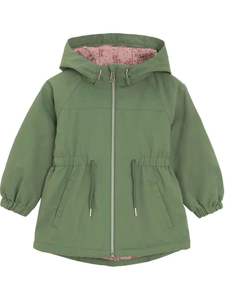 Parka w kolorze zielonym