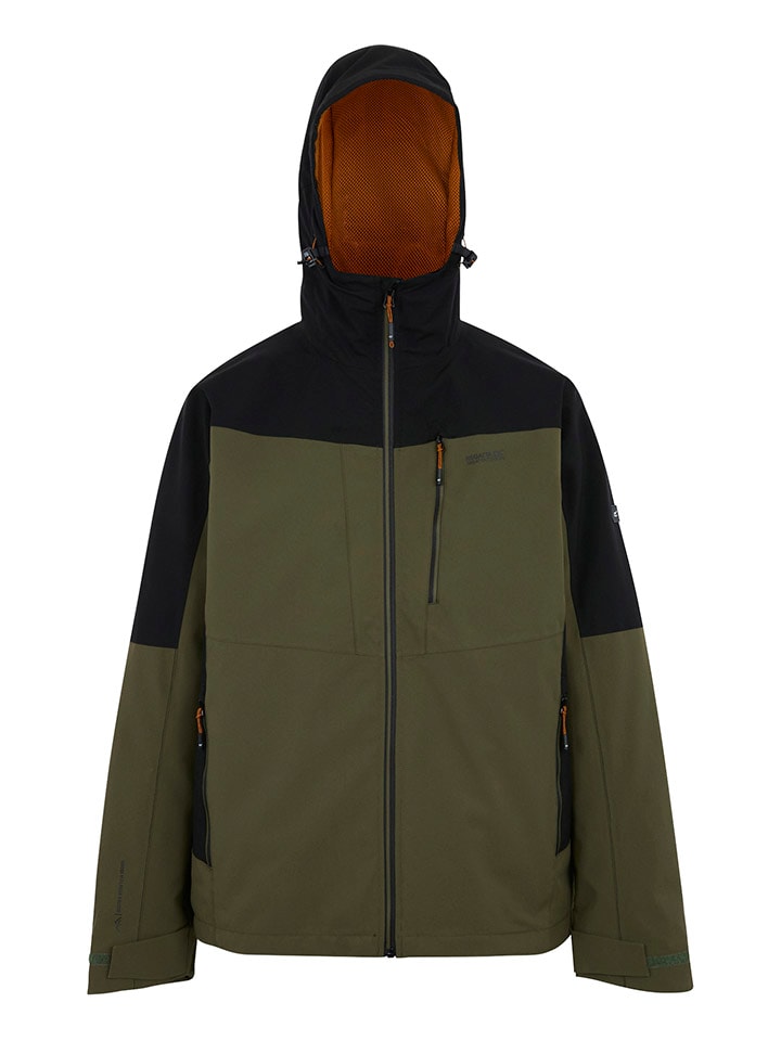 3in1-Funktionsjacke "Wentwood" in Khaki/ Schwarz