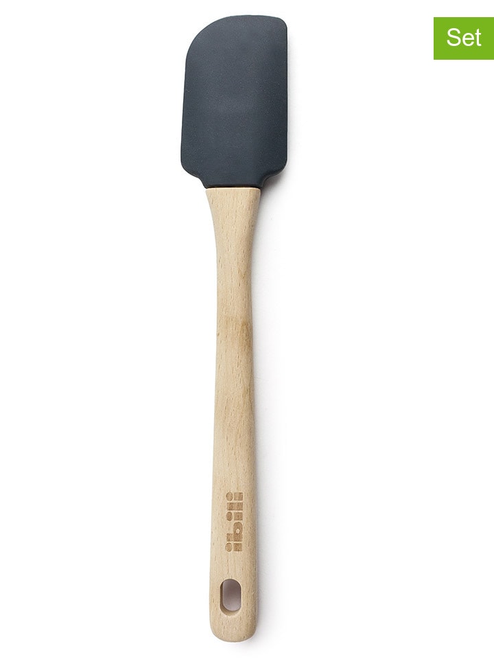 Łopatki silikonowe (2 szt.) w kolorze beżowo-szarym - dł. 30 cm
