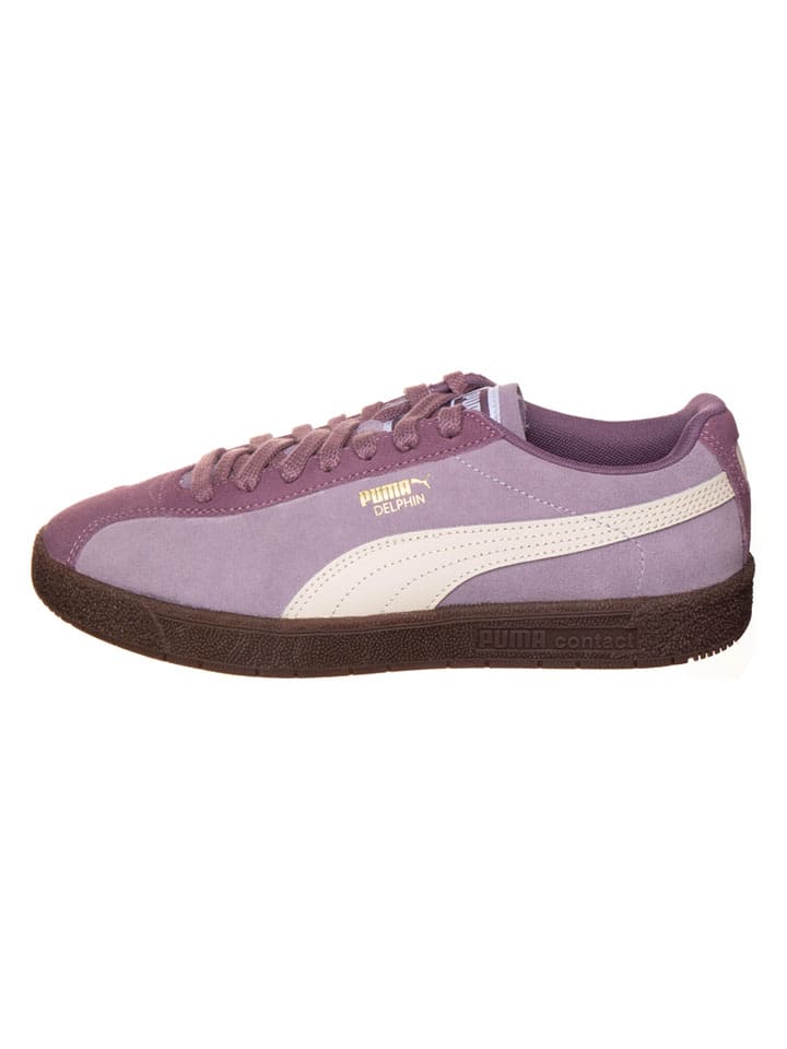 Skórzane sneakersy "Delphin" w kolorze fioletowym