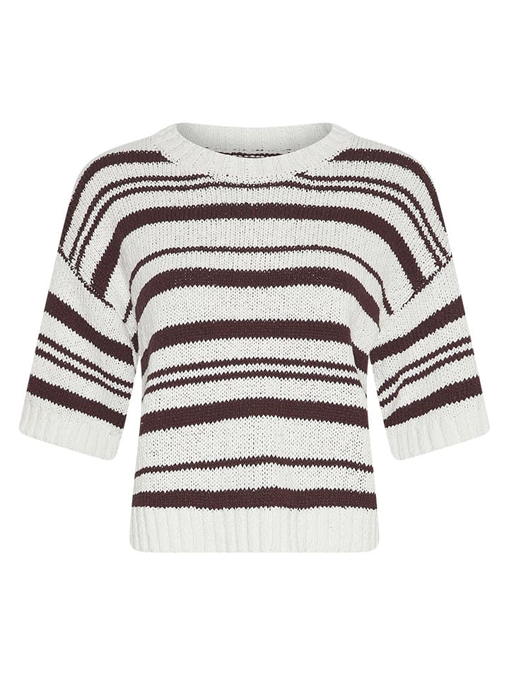 Sweter "Hannalie" w kolorze brązowo-kremowym