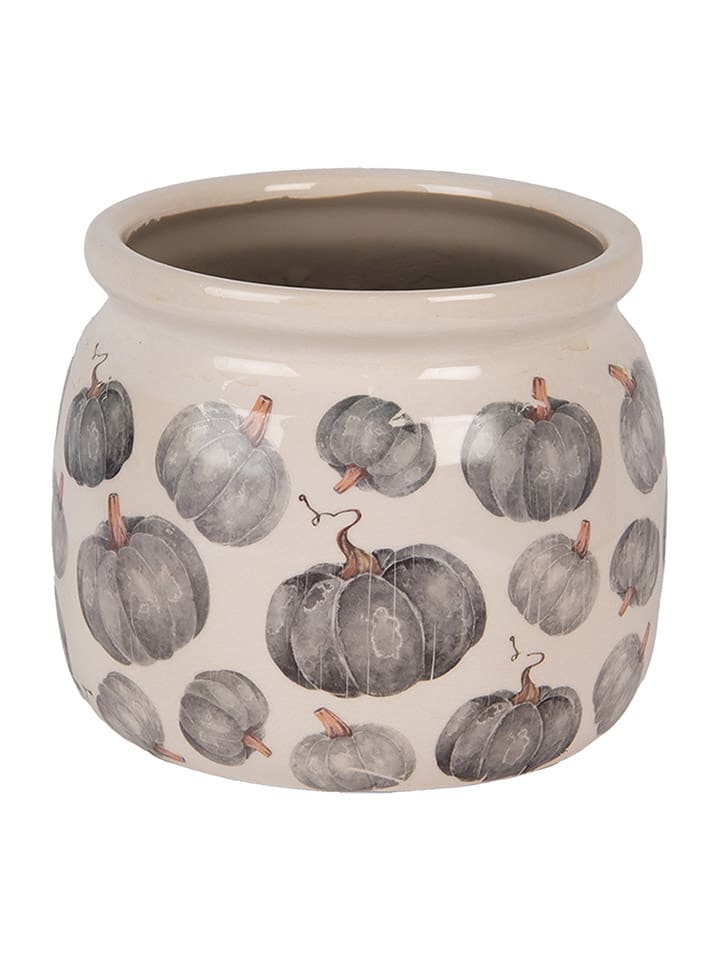 Blumentopf in Beige/ Grau - (H)13 x Ø 16 cm