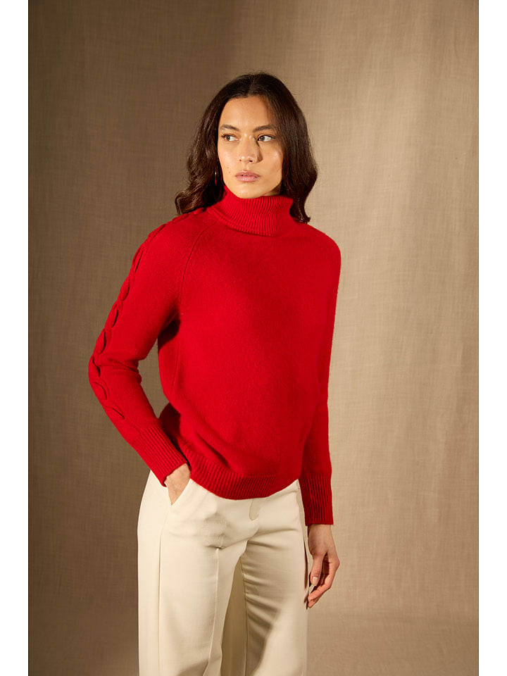 Kaschmir-Rollkragenpullover "Albany" in Rot