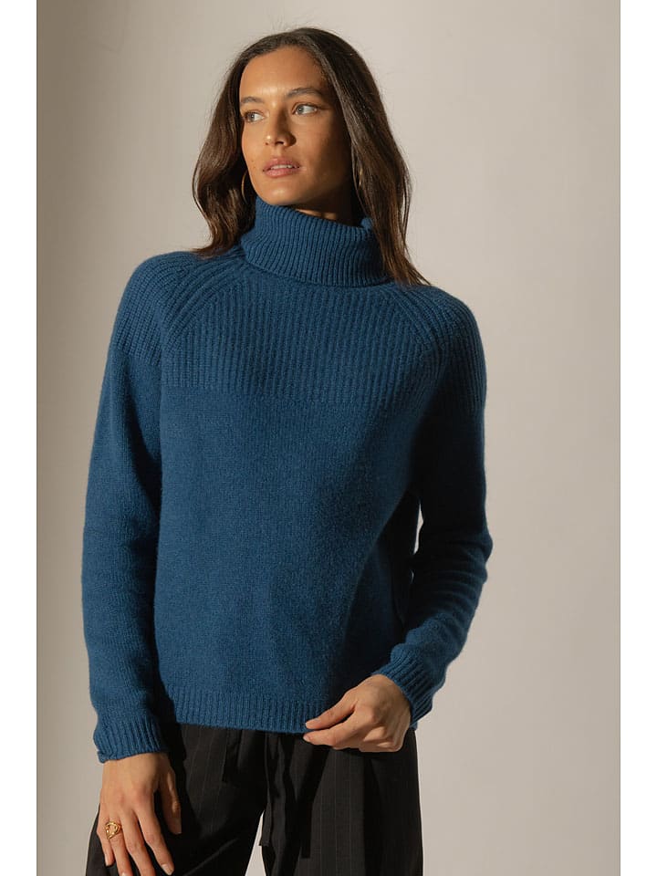 Kaschmir Pullover Blau Damen