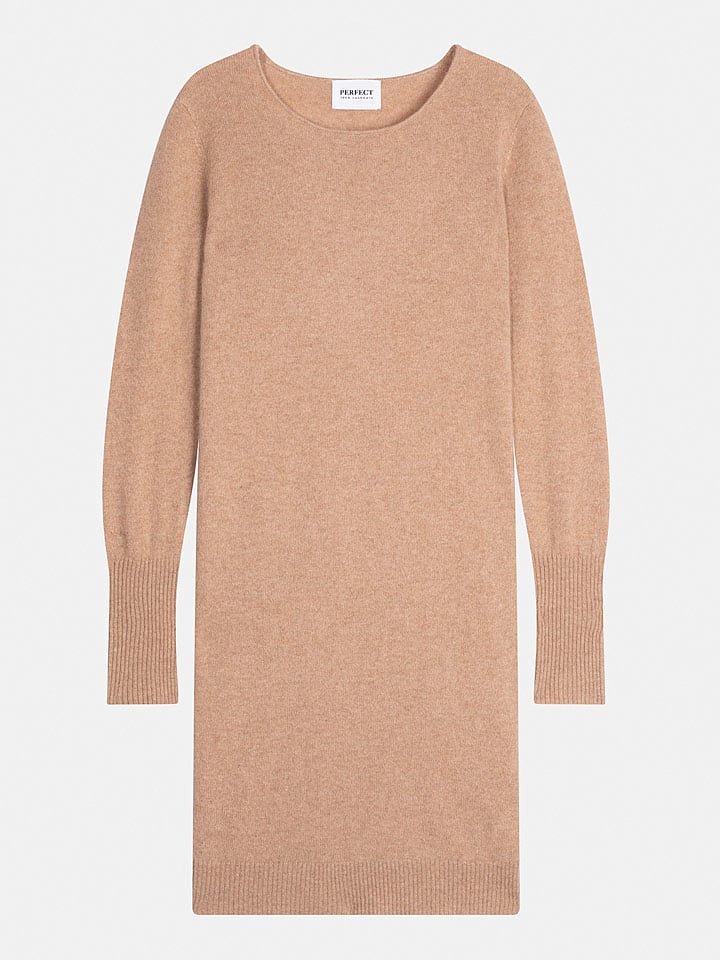 Kaschmir-Kleid "Joy" in Hellbraun