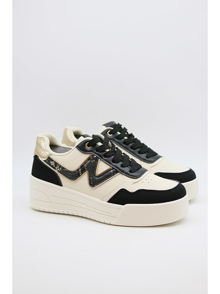Sneakers in Beige/ Schwarz