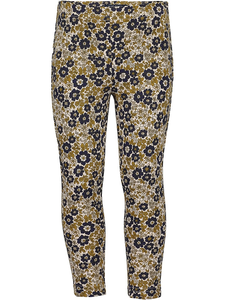 Legginsy w kolorze beżowo-granatowym