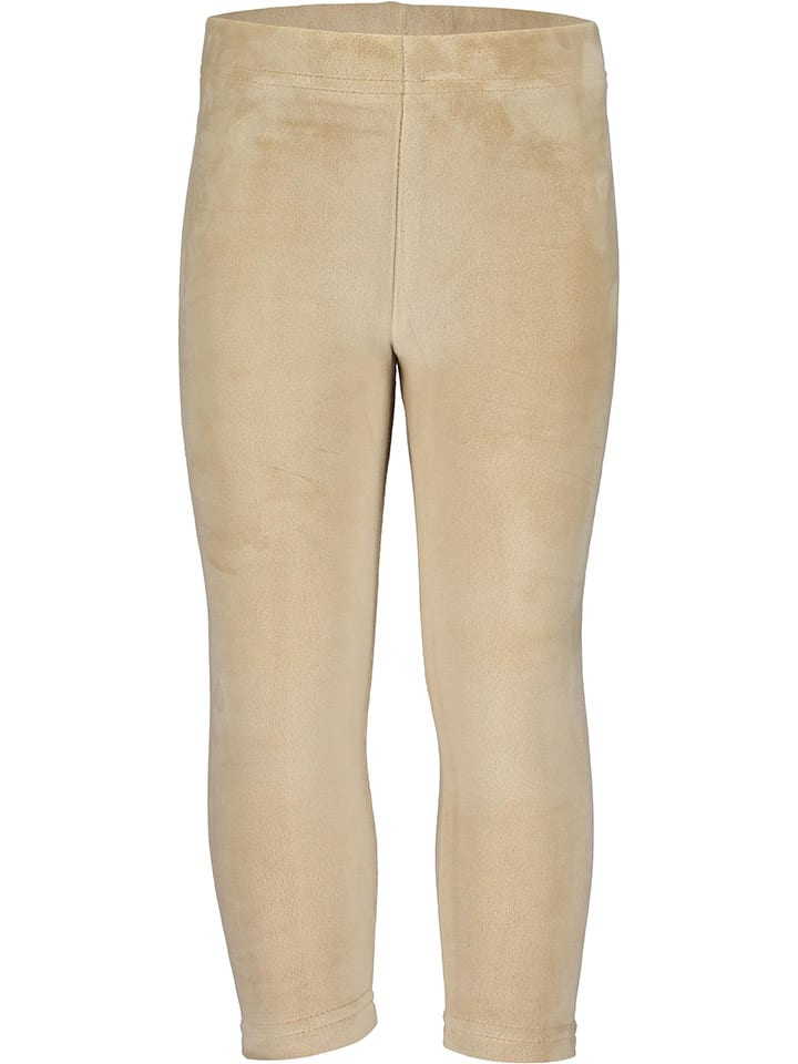 Samt-Leggings in Beige