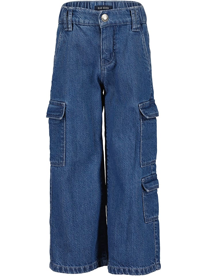 Cargospijkerbroek - loose fit - blauw