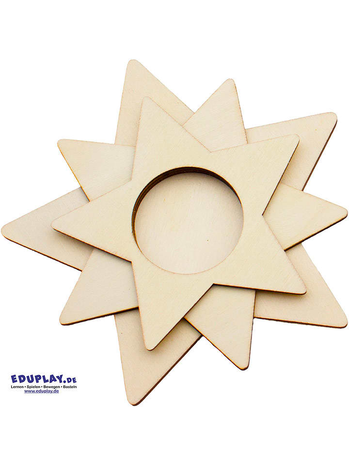 Zestaw kreatywny "Tealight holder 3-part star" - 3+