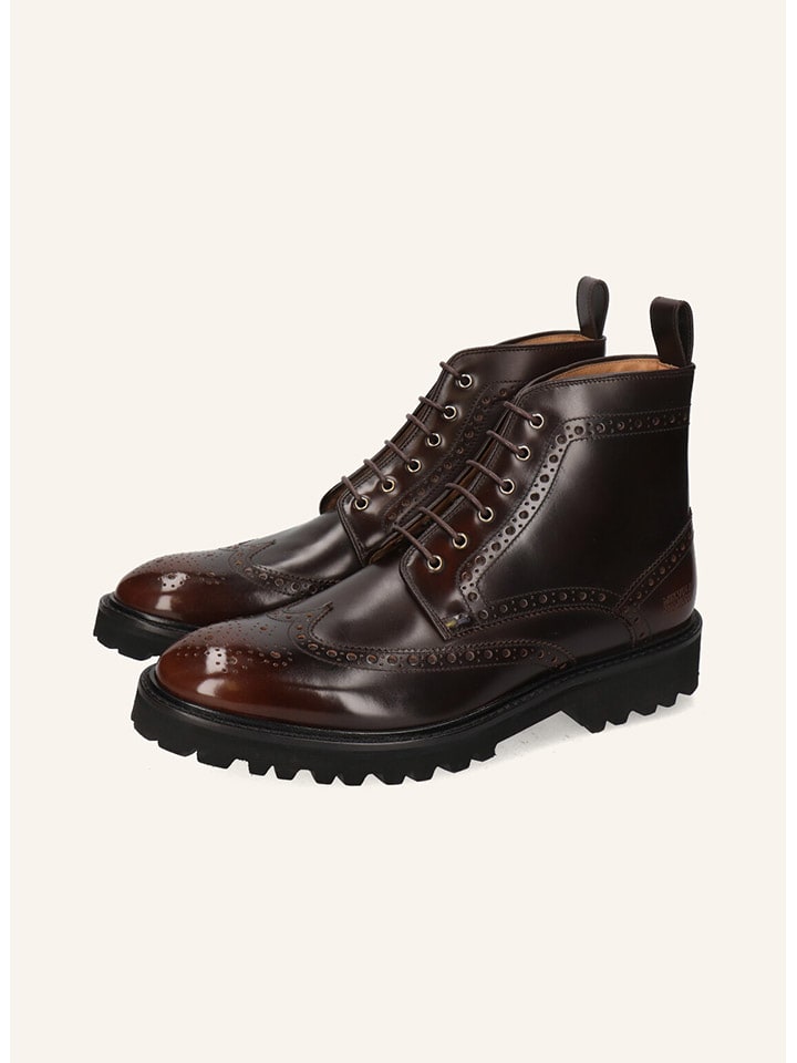 Leder-Boots "Matthew 7" in Braun