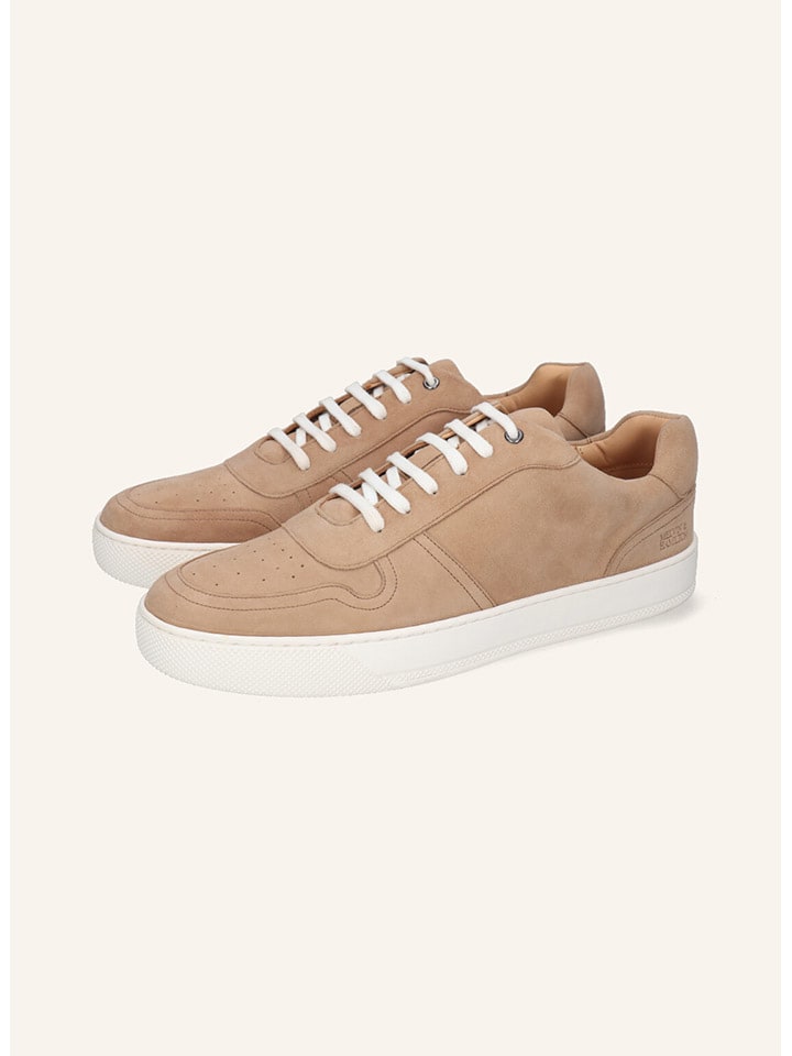 Skórzane sneakersy "Jesper 1" w kolorze beżowym