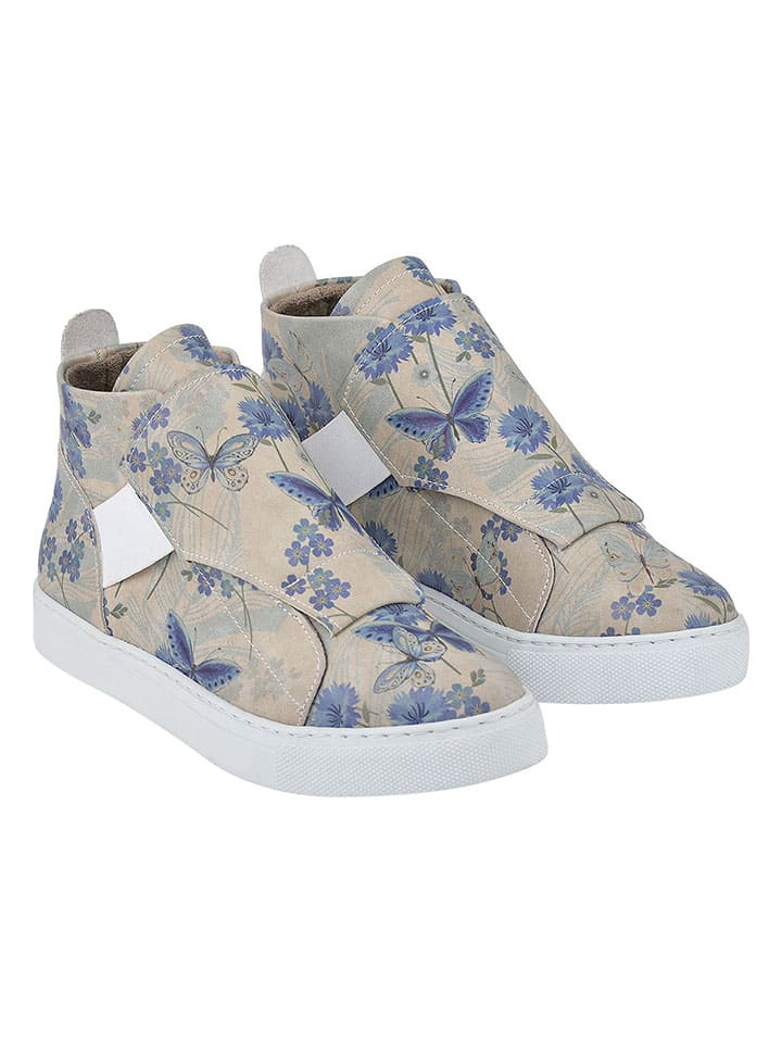 Sneakers beige/blauw