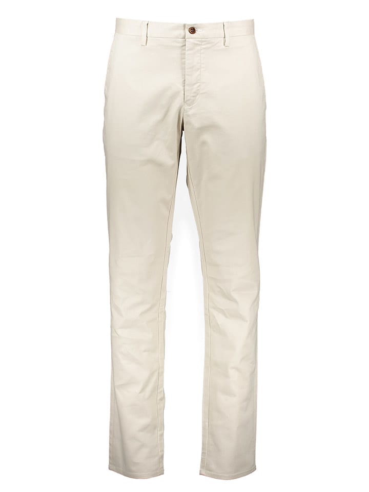 Spodnie chino - Slim fit - w kolorze beżowym