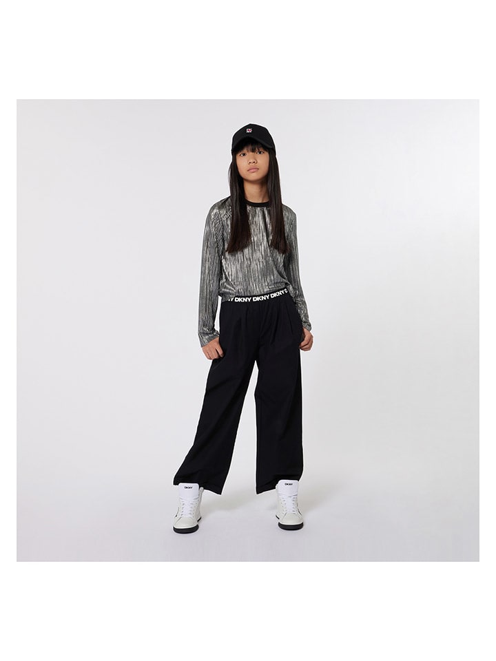 Longsleeve in Silber/ Schwarz