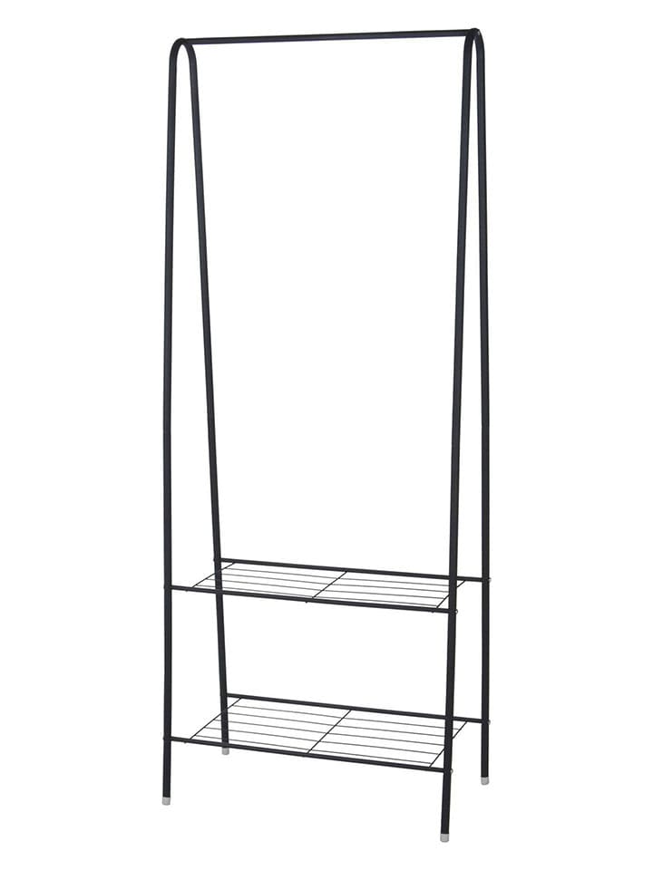 Kledingrek zwart - (B)61 x (H)152 x (D)34 cm