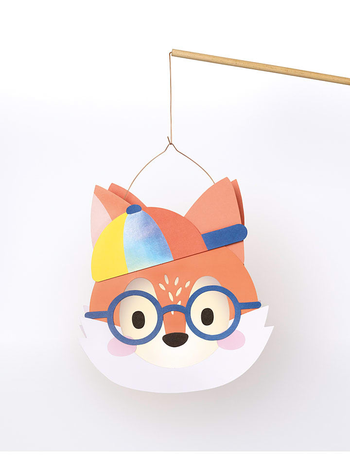 Laternen-Bastelset "Fox" in Orange/ Blau - ab 5 Jahren