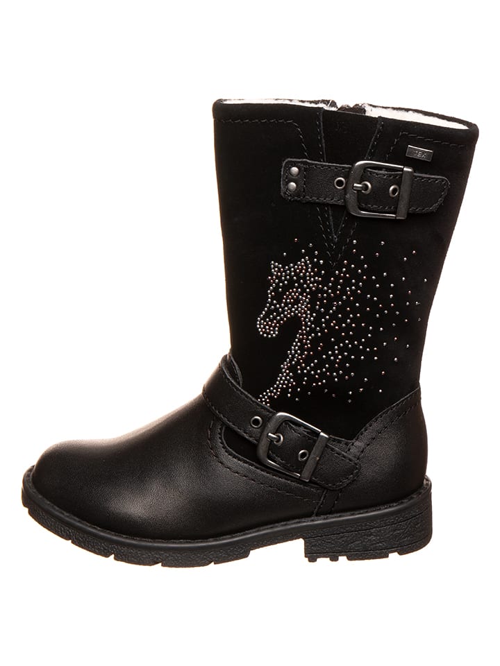 Leder-Boots "Heidi" in Schwarz