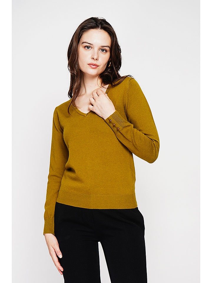 Sweter w kolorze oliwkowym