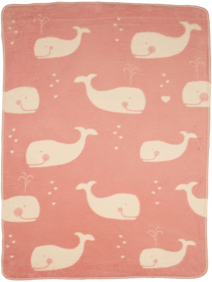 Decke "Maja - Wal Allover" in Rosa/ Creme