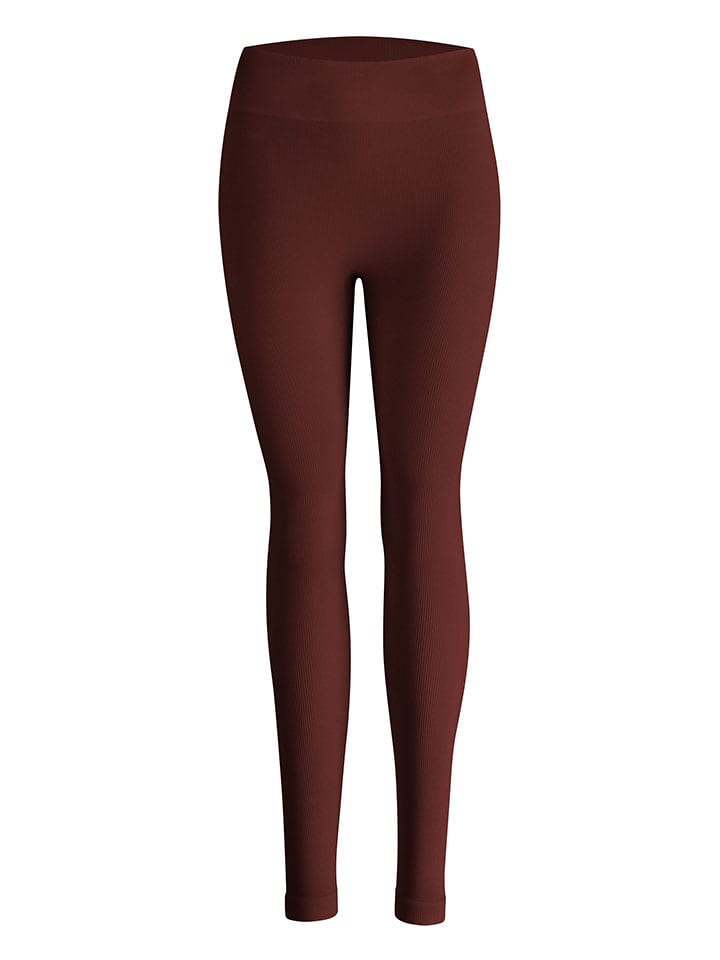 Legginsy w kolorze ciemnobrązowym