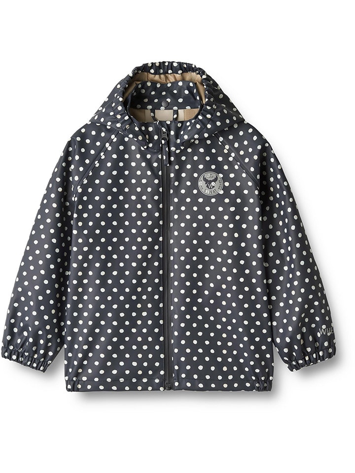 Regenjacke "Chardy" in Schwarz/ Creme