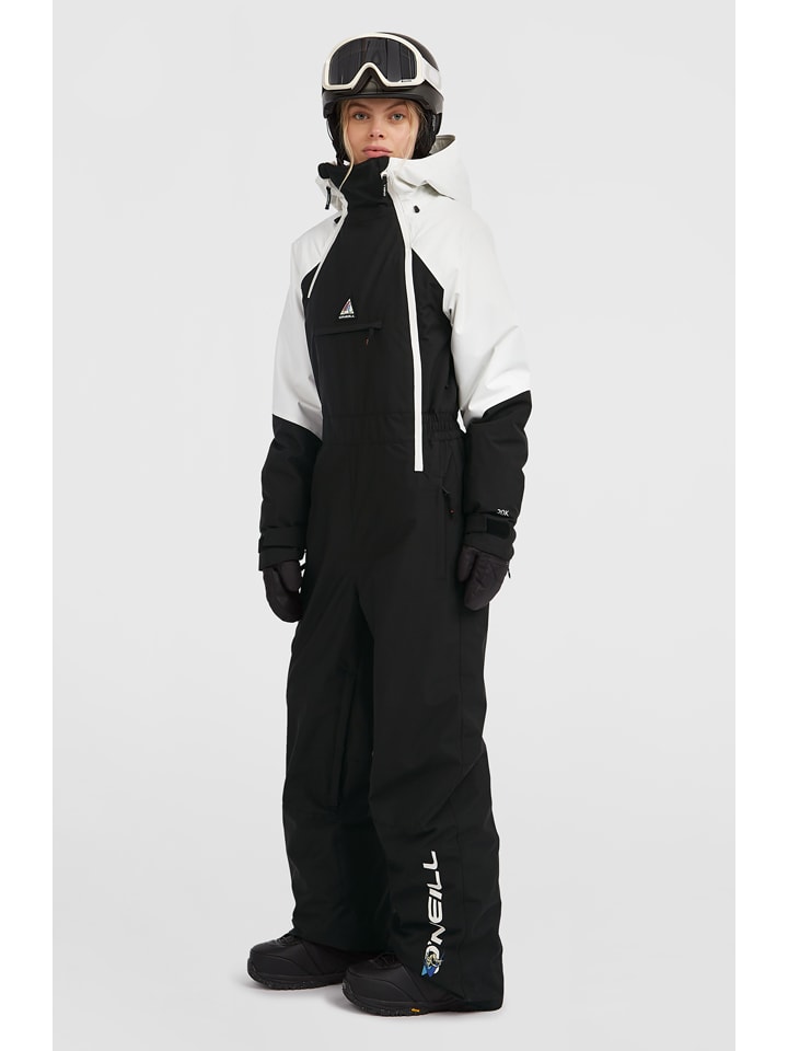 Ski-/ Snowboardoverall in Schwarz/ Weiß