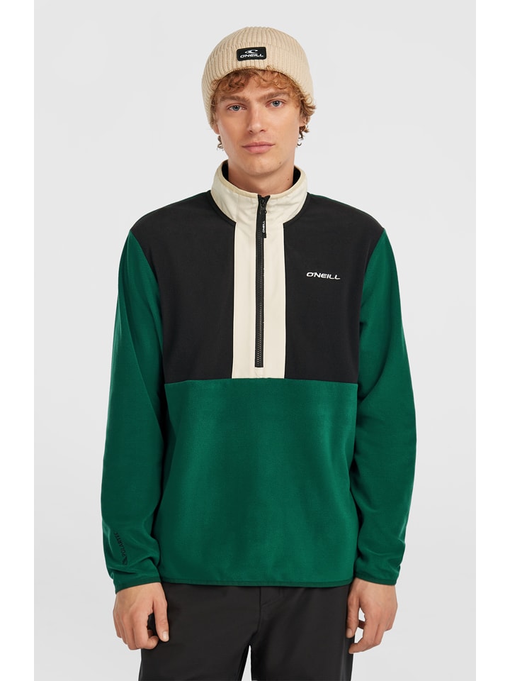 Bluza polarowa w kolorze zielono-czarno-beżowym