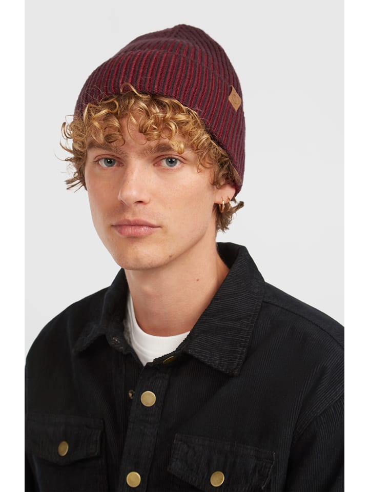 Beanie "O'Riginals" in Braun/ Rot