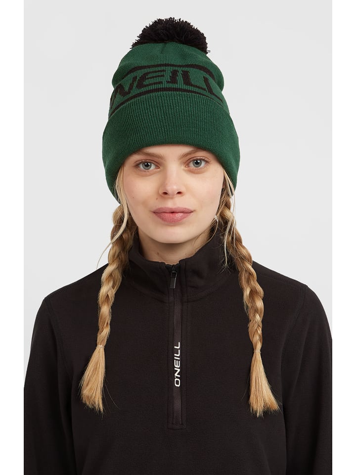 Czapka beanie "Powder" w kolorze zielono-czarnym