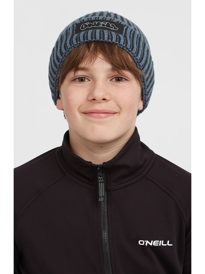 Czapka beanie w kolorze niebiesko-czarnym