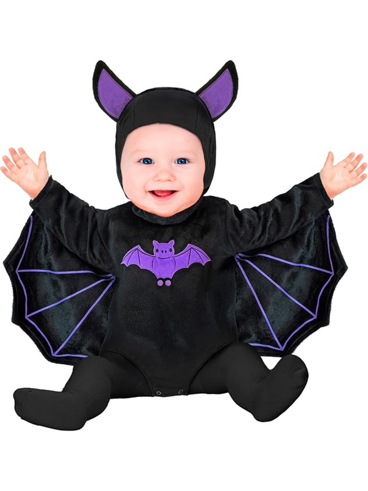 Kostüm "FLEDERMAUS AUS PLÜSCH" in Schwarz