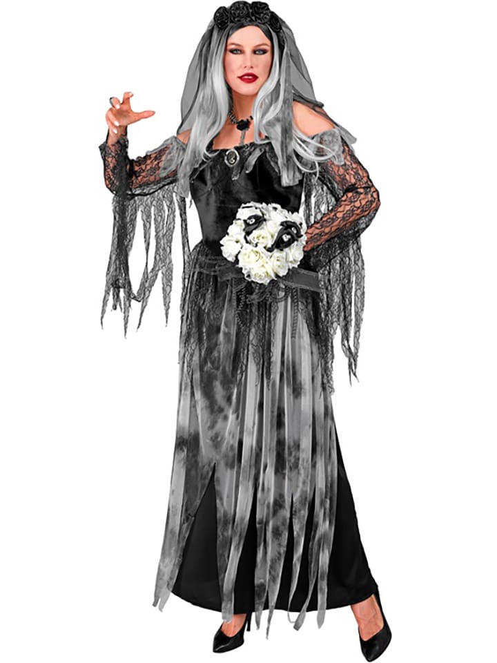 2-częściowy kostium "DEAD BRIDE" w kolorze szarym