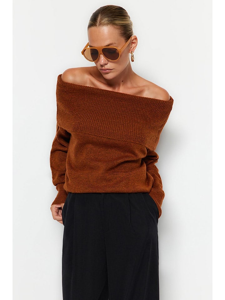 Pullover in Hellbraun
