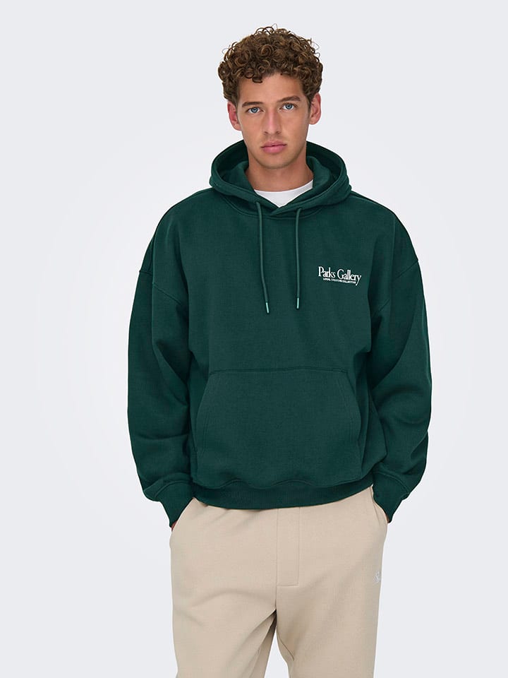 Hoodie "Gallery" in Petrol